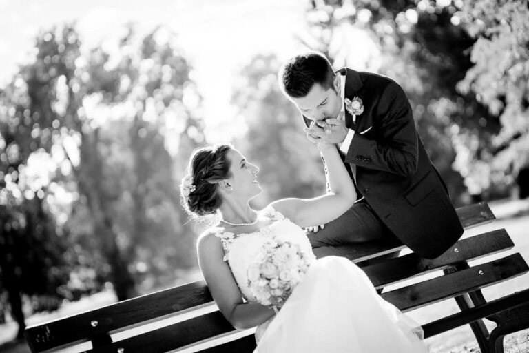 Brautpaar Portraits Palmengarten Frankfurt